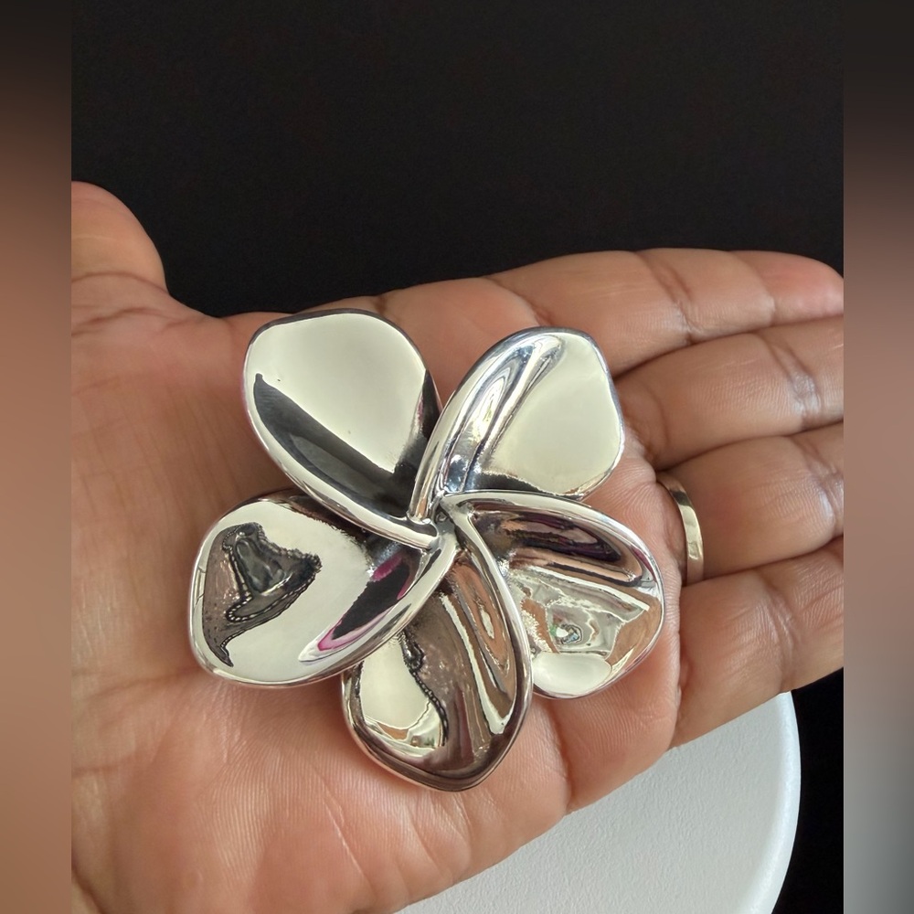 Huge Taxco Sterling Silver 925 Flower Pendant (only) - Picture 6 of 10